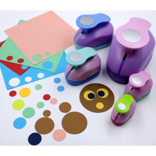 5pcs 1'' 3" Circle punch diy craft hole puncher for scrapbooking punches eva maker Kids scrapbook paper cutter Embossing sharper