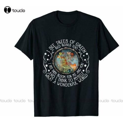 And I Think To Myself What A Wonderful World T-Shirts Tee Us Cotton Trend 2020 alien shirt