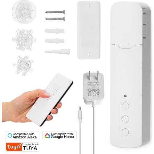 Tuya WiFi Intelligent Electric Curtain Motors Pull Bead Curtain Motor APP/Voice Control Compatible with Alexa Google Home