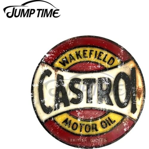 JumpTime 13 x 13cm For Castrol British Owned Vintage Classic LogoDecal Bumper Car Stickers Personality Creative Waterproof Decor