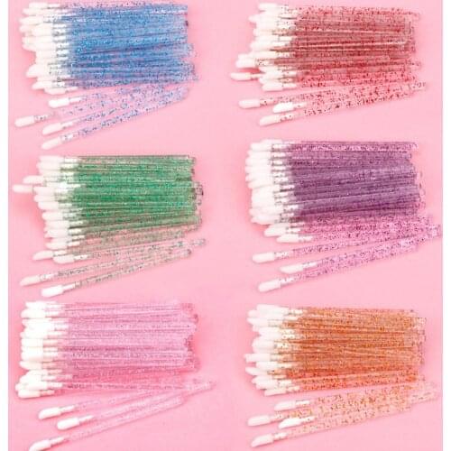 Lip Brush Lipstick Stick Makeup Brush Disposable Eyelash Brush Soft Brush Head Lipstick Gloss Wand Mousse Cleaning Tool