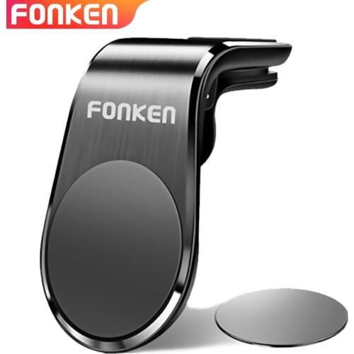 FONKEN Magnetic Car Phone Holder Air Vent Clip Mount Stand for iPhone X 11 12 Pro Huawei Samsung Xiaomi Mobile Magnet Support