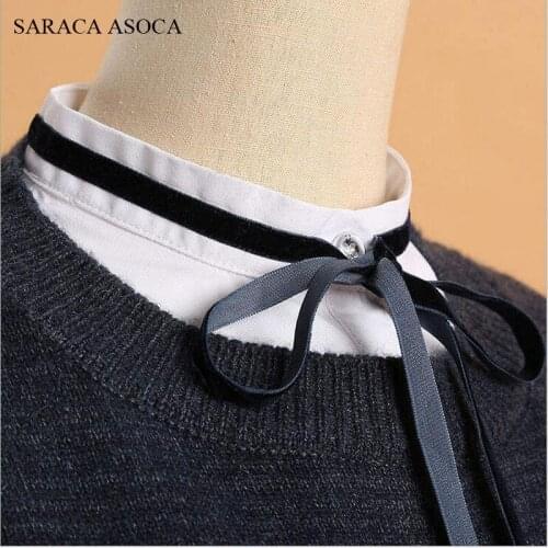 Fashion Women White Shirt Fake Collar All Match Sweater Detachable Collars For Girls B128