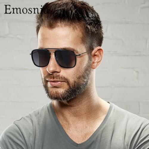 2021 Fashion Square Polarized Mens Sunglasses Driving Metal Frame Personalized Retro Brand Design Sun Glasses Outdoor UV400