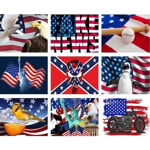 5d Diamond Painting Kits for Adults Kids Set Cup Full Drill Diamond for Home Wall Decor American Flag and Eagle