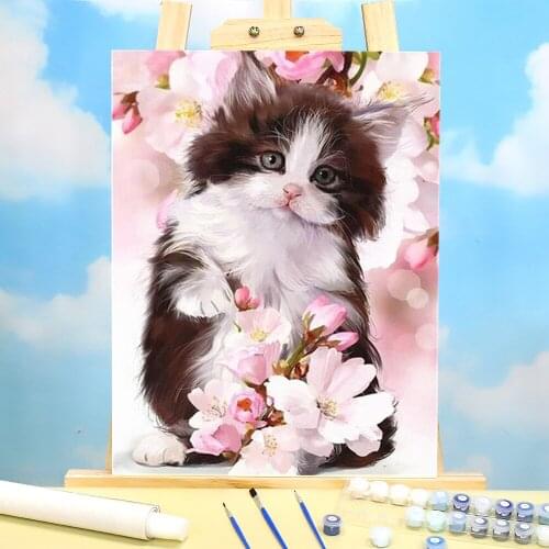 Animal Cat Coloring By Numbers Painting Set Oil Paints 50*70 Picture By Numbers Photo Loft Wall Picture Crafts Wholesale