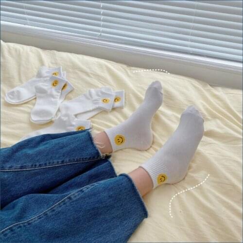 Fruit Womens Socks Ruffle Kawaii Printing Funny Cotton Sock Fashion Clothing Accessories For Girl White Lingerie Korean Style