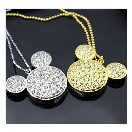 NEW Mickey Necklace Jewelry USB 128GB Pendriev 64GB Flash Drive Memory Stick 16GB 32GB 64GB Pendrive 1TB Pen Drive 2TB Gift 2.0