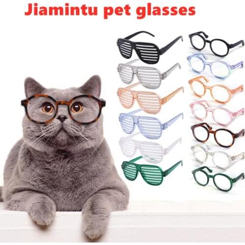 Pet Glasses Dog Teddy Personality Halloween Accessories Plastic Transparent Cat Glasses Photograph Props Lovely Cat Accessories