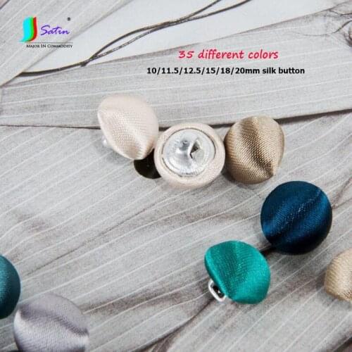 Wholesale 200pcs Good Quantity Smooth Surface Skirt Cheongsam Round Mushroom Shape Colorful Satin Covered Button A0582L