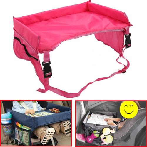Baby Car Seat Organizer Tray Stroller Kids Toy Food Holder Desk Children Portable Table for Car Child Table Storage