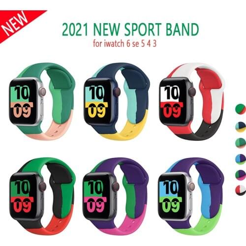 Soft Silicone Black Unity Band for Apple Watch Series 6 5 4 3 2 SE 38MM 42MM Rubber Watchband Strap for iWatch 6/5 40MM 44MM