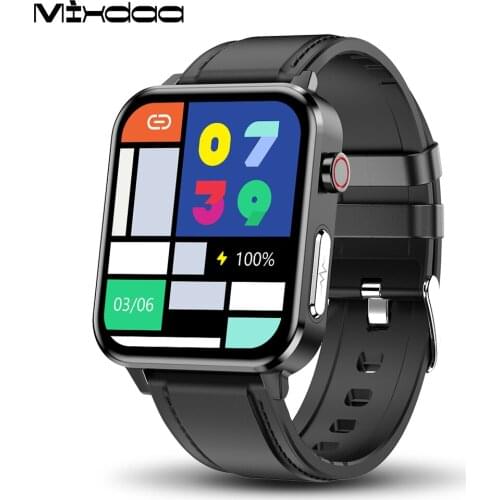 Mixdaa 1.7 inch Smart Watch ECG Thermometer Heart Rate Blood Pressure Full touch Fitness Tracker IP68 Waterproof for Android ios