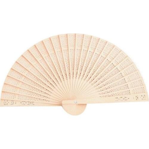 Wedding favors gifts Chinese carved folding fragrance wood hand fan home decor supplies LX1231