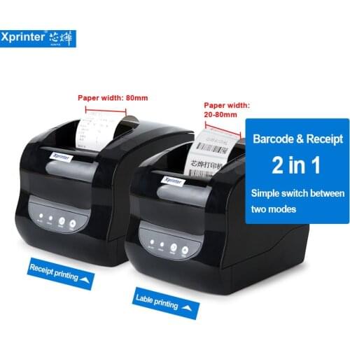127mm/s USB port 2 in 1 bluetooth receipt Barcode Label Printer for mobile Android iSO Windows Linux 58mm or 80mm Thermal pape