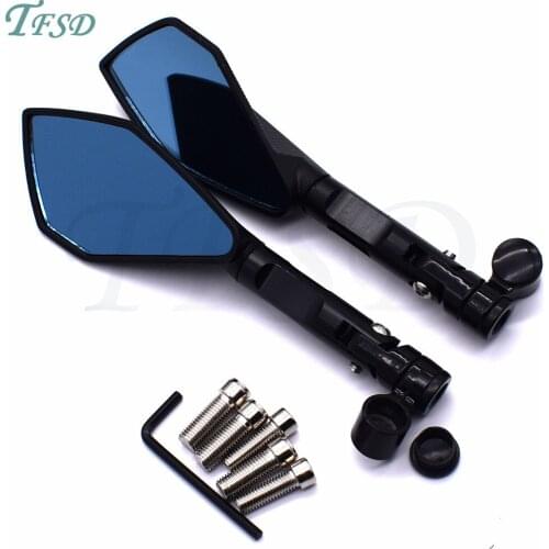 Universal 8mm 10mm Aluminum CNC Motorcycle Motorbike rearview back side rearview mirror colorful For KAWASAKI Z800/E Z800E