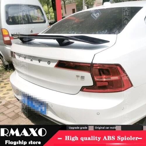 For Volvo S90 Sedan Universal TF Spoiler 2011-2017 S80 S40 Spoiler ABS plastic Material Car Rear Wing Color Rear Spoiler