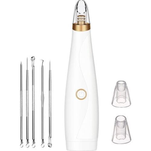 Nose Blackhead Acne Vacuum Extractor Electric Blackhead Remover Facial Pore Cleanser with 3 Suction Heads for Facial Skin Care