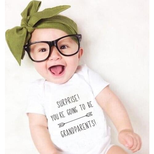 You Are Going to Be Grandparents Funny Letter Print Pregnancy Announcement Clothing Baby Boys Girls Bodysuit