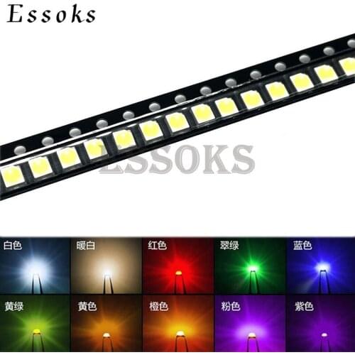 100pcs 2835 SMD LED Red Yellow Green Warm White Blue Orange Pink UV RGB Light Emitting Diode PCB DIY Assorted Kit