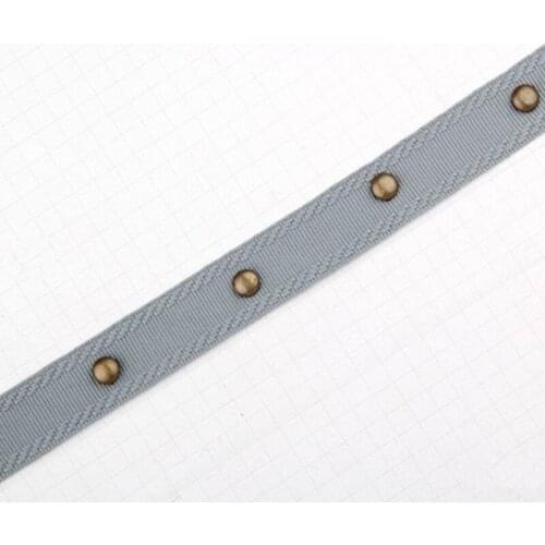 12M/Lot 2.5cm Wide Metal Rivet Lace Trim Lamp Sofa Cushion Edge Decor Tapestry Curtain Accessories Tassel Fringe Ribbon Belt DIY