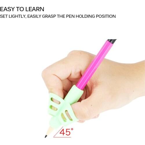 3Pcs Two-Finger Pencil Holder Pen Writing Aid Grip Writing Posture Correction Tools Correction Device Pencil Set Stationery