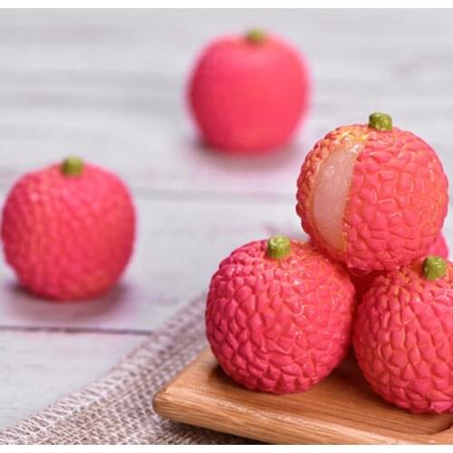 3D Miniature Fruits Resin Cabochon Kawaii Simulation Apple Strawberry Lemon DIY Scrapbooking Jewelry Charms Accessories