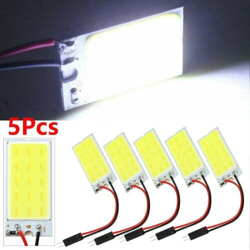 5/10Pcs White COB 15 LED Plate Car Interior Dome Light Bulb T10 Festoon 12V Lights Panel Lamp Auto Reading Lamp Bulb Festoon