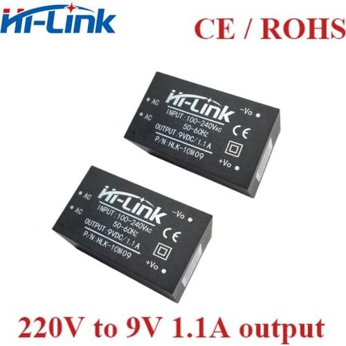 Free Ship 10pcs/lot 110V 220V to 9V 1100mA HLK-10M09 Hi Link Manufacturer with CE/ROHS