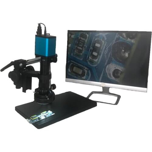 Dual Arm support Mouse controller 1080P 60FPS SONY SENSOR IMX290 HDMI Video Industry Microscope Camera 180X 300X C-Mount lens