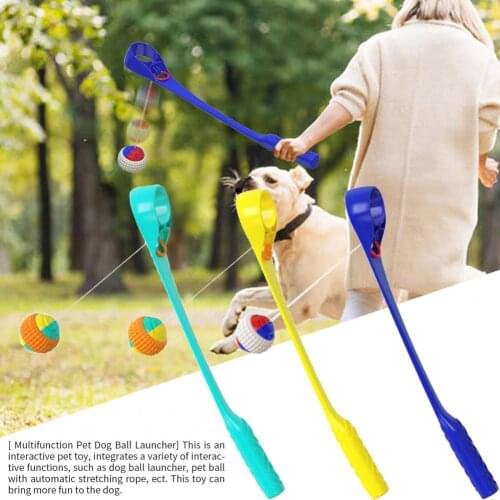 Stress-relieving Tennis Throwing Pet Toy Multifunctional Interactive Dog Training Throw Cue Tennis Ball Pet Supplies
