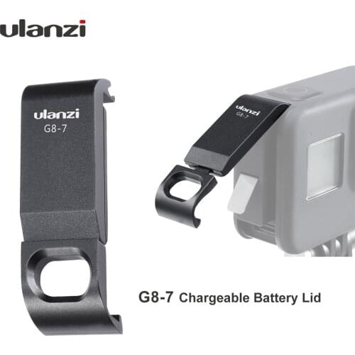 Ulanzi G8-7 Action Camera Battery Cover Lid Removeable Type-C Charging Port Adapter Aluminum Alloy for GoPro Hero Black 8