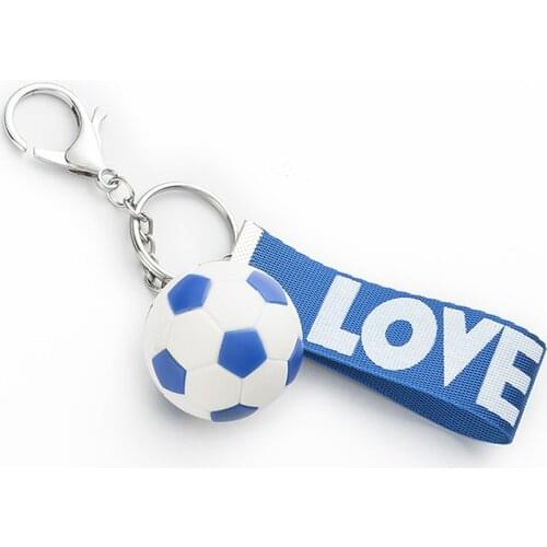 Hot sell Football Chains Nylon Rope Soccer Love KeyChain Holder For Women Men Soccers Fans gifts Souvenir