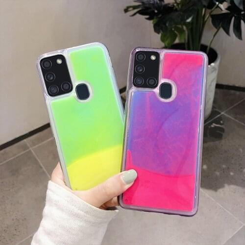 For Samsung Galaxy A51 A71 S20 Ultra S10 S8 + S10 plus note10 8 9 a50 a70 40 Luminous Quicksand Soft Case Cover