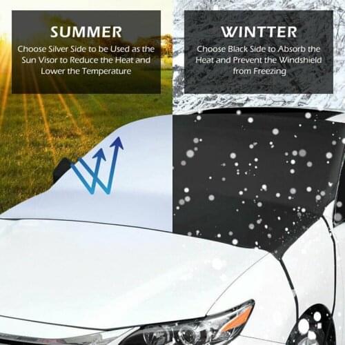 Fit New Magnetic Car Windshield Snow Cover Winter Ice Sunshade Protector Heat Sun Shade Car Windshield Cover