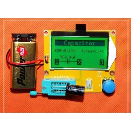 NEW DIY kits LCD Mega328 Transistor Tester Diode Triode Capacitance ESR Meter 12864 LCD display NPN L/C/R