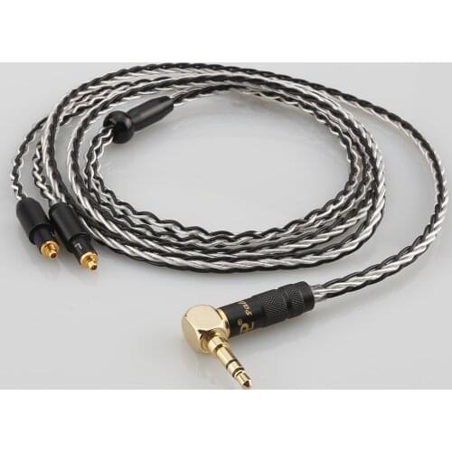 New Audiocrast 7N OCC Silver Plated Cable 3.5mm Right angled Headphone Upgraded Cable for SRH1440 SRH1840 SRH1540 SHR535 846