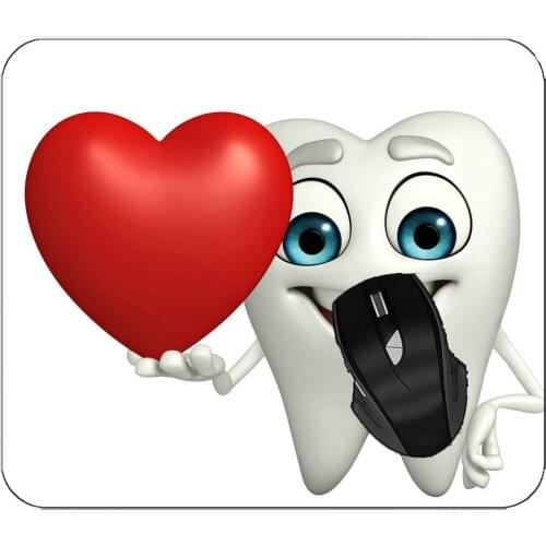 Office Mouse Pad Teeth Model Teeth Non-Slip Rubber Mousepad
