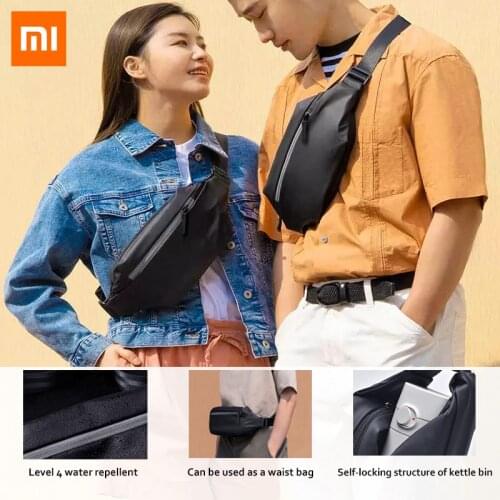 Original Xiaomi Mi Chest Bag Multi Function Sport Casual Chest Pack Anti-Water Waist Bag Men Women Outdoor Travel Bag YKK Zipper