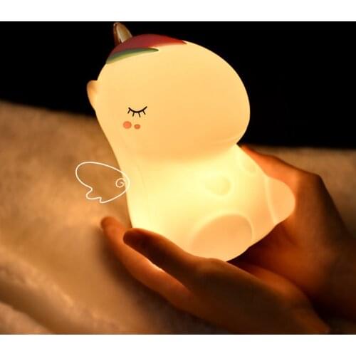 Pat atmosphere lamp cartoon decoration mother and baby lamp USB bedroom decoration table lamp gift silicone night light