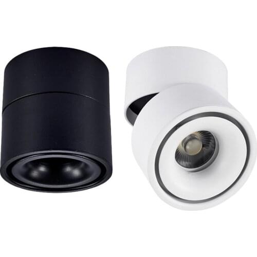 Dimmable LED COB Ceiling Lights 7W 12W Surface Mounted LED Ceiling Lamps Spot Light 360 Degree Rotation LED Track lights