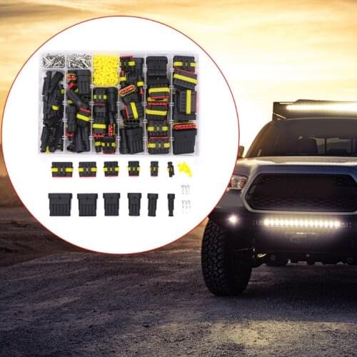 Durable Accessories Car Automotive Waterproof HID-Electrical Wire Connector Plug Kit Harness 1-6 Pin Way 300V 12A QW