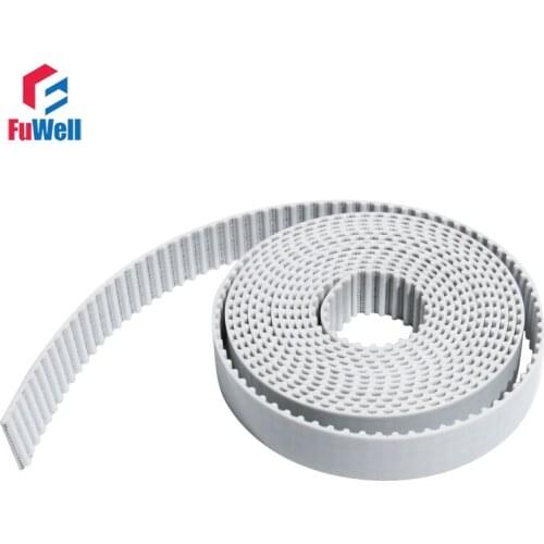 XL Type Open Timing Belt White PU Polyurethane Toothed Pulley Belt 5.08mm 10/15/20mm Width Synchronous Transmission Belt