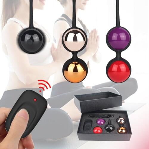 Kegel Exercise Ball Vibrator Sex Toy Strapless Remote Vaginal Massager Trainer Egg Vibrador Ben Wa Tighten Balls