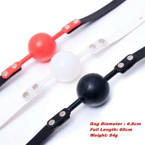 Silicone Mouth Gag Ball PU Leather Band BDSM Bondage Restraints 3 Colors Sex Toys for Couples Adult Games Fetish Adult Game