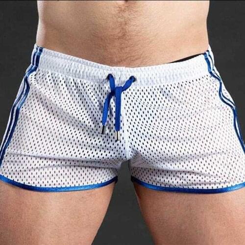 Gym Mens Sport Running Shorts Quick Dry Grid Workout Short Pants Sportwear Men Soccer Tennis Training Trunk Beach Swim Shorts A3