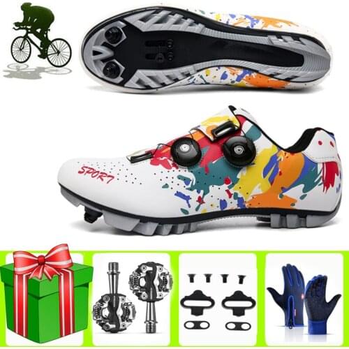 2021Mtb Cycling Shoes Men Ultralight Bicycle Shoes Sapatilha Ciclismo Bike Sneakers Professional Outdoor Sport Self-locking