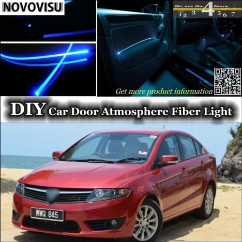 NOVOVISU For Proton Preve O3-21A interior Ambient Light Atmosphere Fiber Optic Band Lights Inside Door Panel illumination Tuning