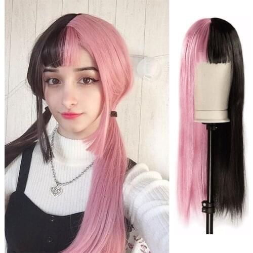 YXCHERISHAIR Pink Wigs