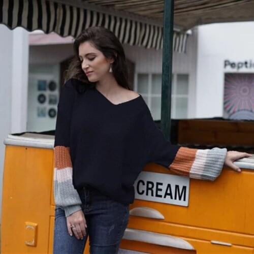 BeeHouse sweaters camisolas mulher v neck sweater mulher blusas sueteres de mujer camisolas autumn clothes womenmujer suéteres